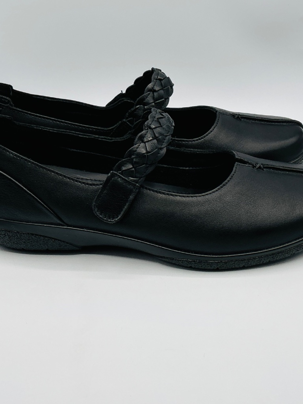 Hotter SHAKE Mary Jane Flats Women Size 11 Wide Black Leather England Shoes Goth - Picture 8 of 15